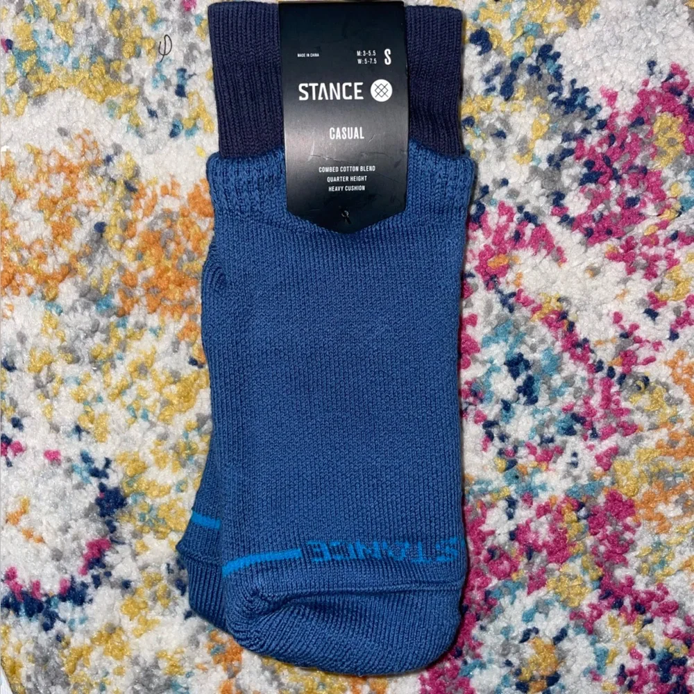 Stance Icon Slipper Socks  Small Blue Unisex NWT Unisex - Warm w/Gripper Soles